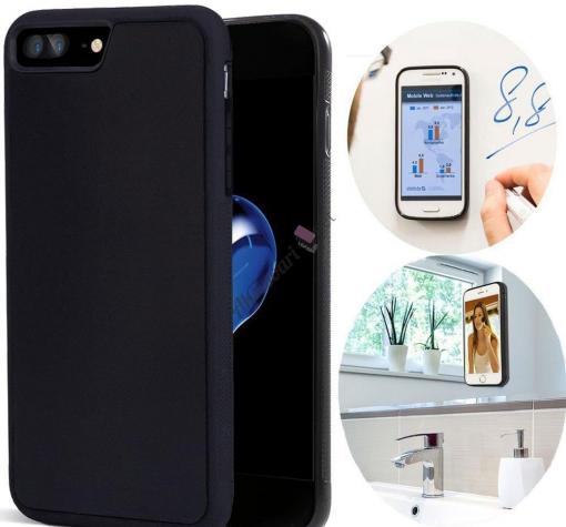 Силиконов калъф / гръб / Антигравитационен за Apple iPhone 6 / iPhone 6S - черен