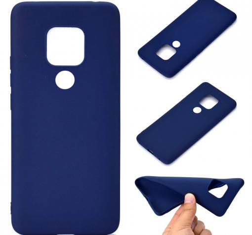 Силиконов калъф / гръб / TPU за Huawei Mate 20 - син / мат