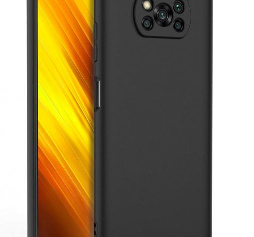 Силиконов калъф / гръб / TPU за Xiaomi Poco X3 - черен / мат