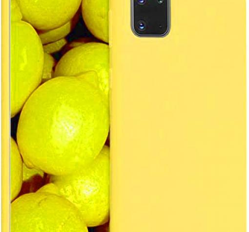 Луксозен силиконов гръб Silicone Cover за Samsung S20 - жълт