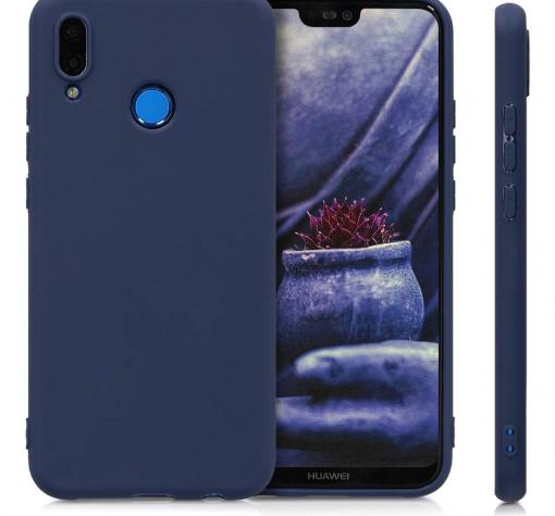 Силиконов калъф / гръб / TPU за Huawei Honor 20 Lite - тъмно син / мат