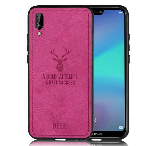 Луксозен гръб Deer за Huawei P20 - цикламен