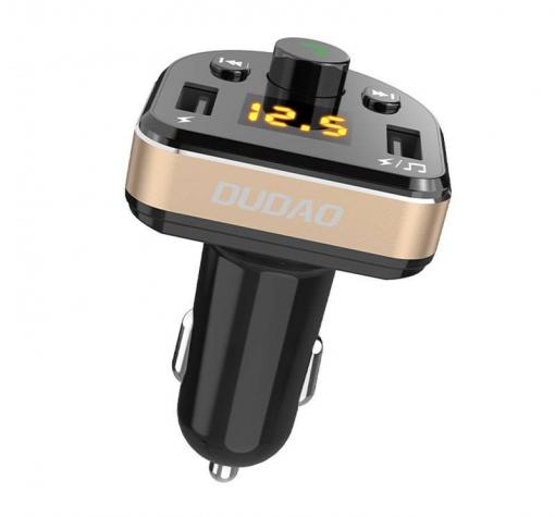 FM Трансмитер за кола DUDAO R2Pro, 2x USB / 3.1A, с Bluetooth MP3 и зарядно за кола 3.1A