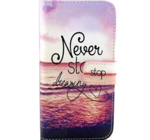 Кожен калъф Flip тефтер със стойка за Samsung S6 Edge G925 - Beach