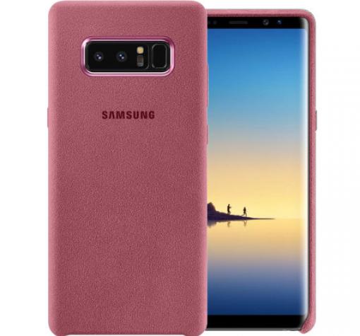 Оригинален гръб Leather Case Alcantara за Samsung S10 - розов
