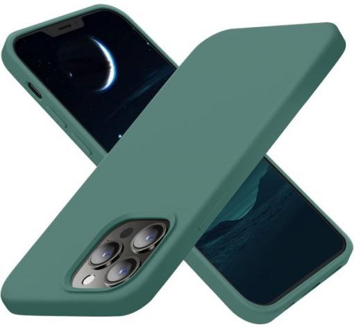 Луксозен силиконов калъф / гръб / Nano TPU кейс за Apple iPhone 13 Pro 6.1'' - тъмно зелен