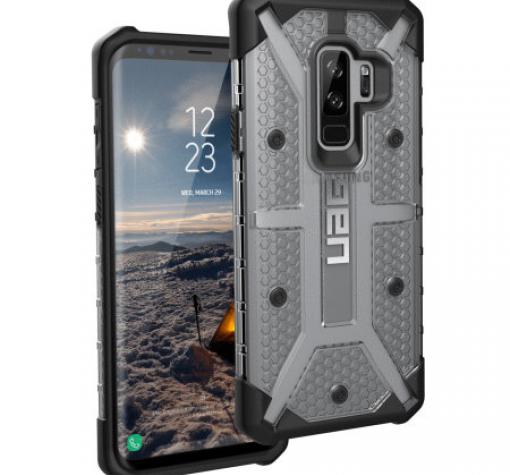 Оригинален Удароустойчив гръб UAG Urban Armor Gear Plasma Series за Samsung S9 G960 - прозрачен / черен кант