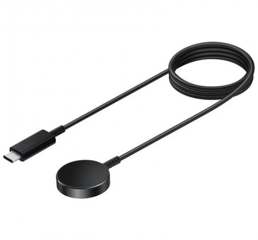 Оригинално безжично магнитно зарядно за смарт / smart / часовник Samsung Watch / Fast Wireless Charger USB-C - черно
