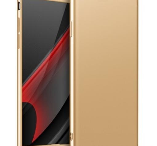Луксозен твърд гръб GKK 3in1 360° Full Cover за Apple iPhone 6 / iPhone 6S - златист / лице и гръб