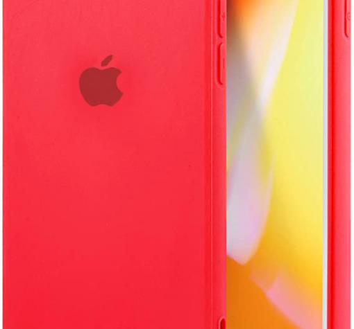 Силиконов калъф / гръб / TPU за Apple iPhone SE2 2020 - червен / лого
