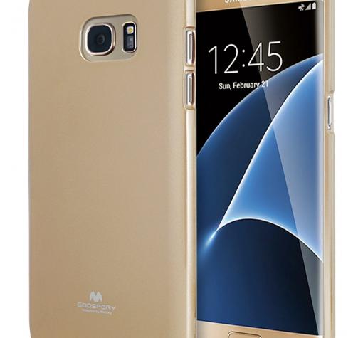 Луксозен силиконов калъф / гръб / TPU Mercury GOOSPERY Jelly Case за Samsung S7 Edge G935 - златист