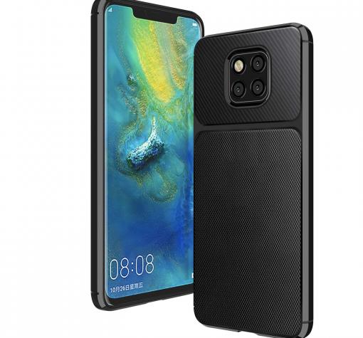 Силиконов калъф / гръб / TPU Hybrid за Huawei Mate 20 - черен / Ferilinso Carbon