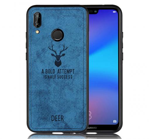 Луксозен гръб Deer за Huawei P20 Lite - син