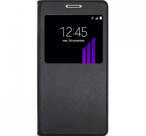 Кожен калъф Flip тефтер S-view за Samsung J3 J330 2017 - черен