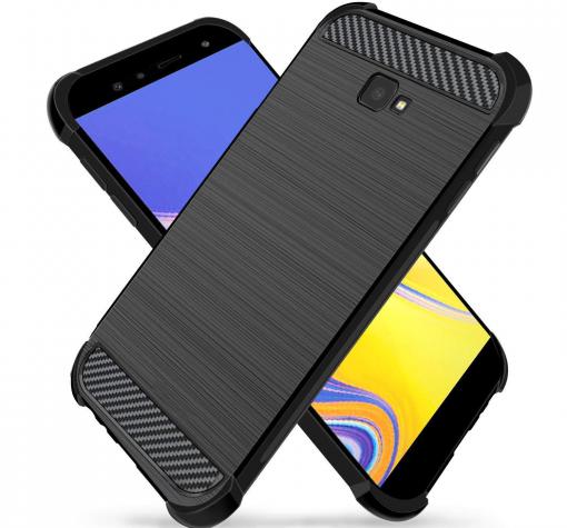 Удароустойчив силиконов калъф за Samsung J4 Plus 2018 - черен / Carbon
