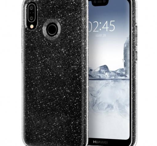 Силиконов калъф / гръб / TPU Bling за Samsung A40 - прозрачен / брокат