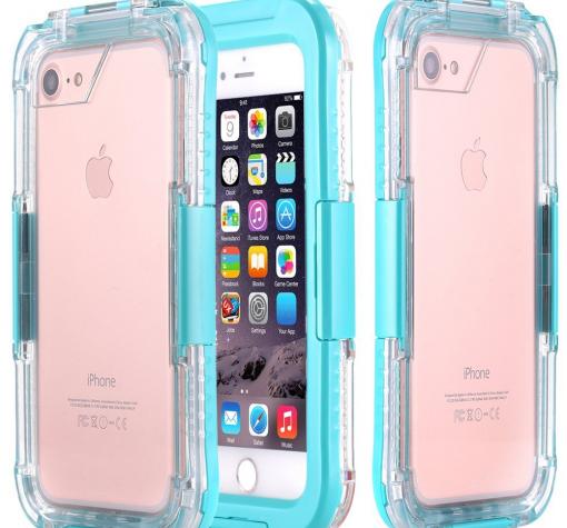 Водоустойчив калъф / Waterproof Heavy Duty Phone Case Cover за Apple iPhone 7 Plus - син