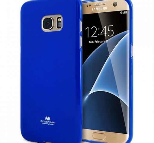 Луксозен силиконов калъф / гръб / TPU Mercury GOOSPERY Jelly Case за Samsung S7 Edge G935 - тъмно син