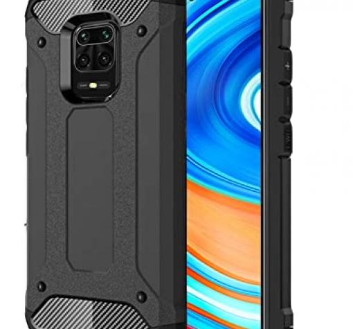 Силиконов гръб TPU Spigen Hybrid с твърда част за Xiaomi Redmi Note 9S / Note 9 Pro – черен