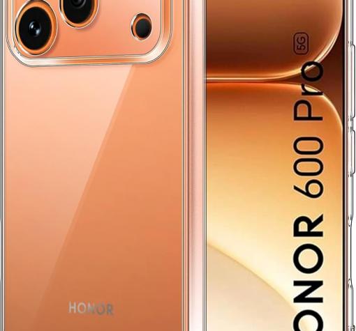 Силиконов калъф / гръб / за Honor 600 Pro - прозрачен кейс със защита на камерата