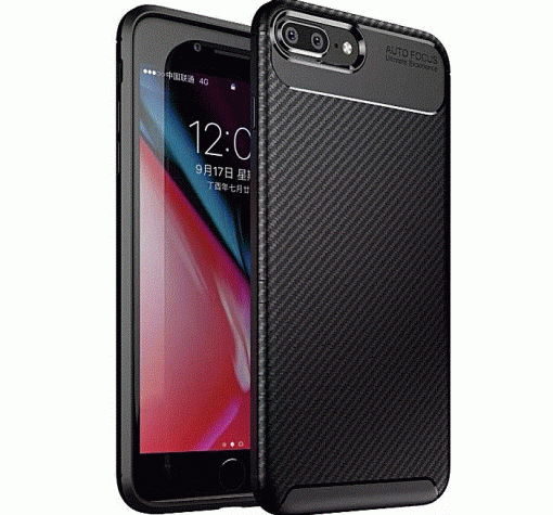 Луксозен силиконов калъф / гръб / TPU Auto Focus за Apple iPhone 6 / iPhone 7 / iPhone 8 / iPhone SE2 2020 - черен / Carbon