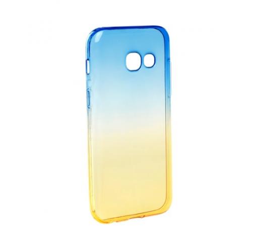 Силиконов калъф / гръб / TPU за Samsung A5 2017 - синьо и жълто / преливащ