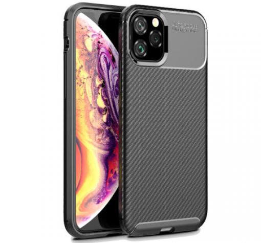 Луксозен силиконов калъф / гръб / TPU Auto Focus за Apple iPhone 11 Max - черен / Carbon