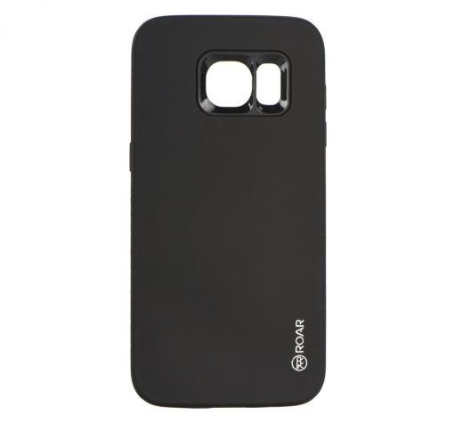 Луксозен силиконов калъф / гръб / TPU Roar Mil Grade Hybrid Case за Samsung S7 G930 - черен