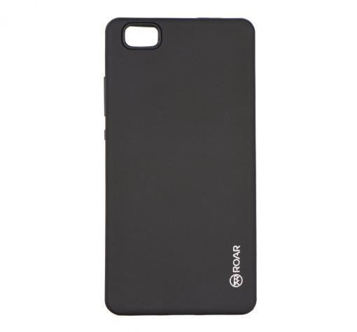 Луксозен силиконов калъф / гръб / TPU Roar Mil Grade Hybrid Case за Huawei P8 Lite - черен