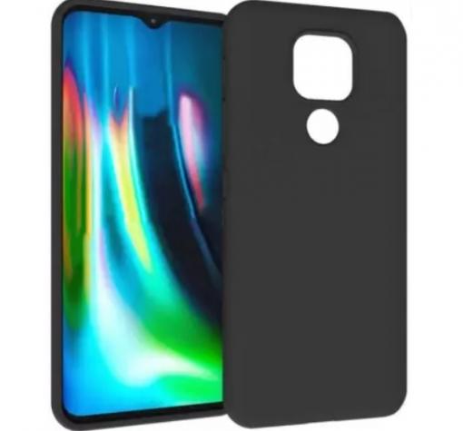 Силиконов калъф / гръб / TPU за Motorola Moto E7 - черен / мат