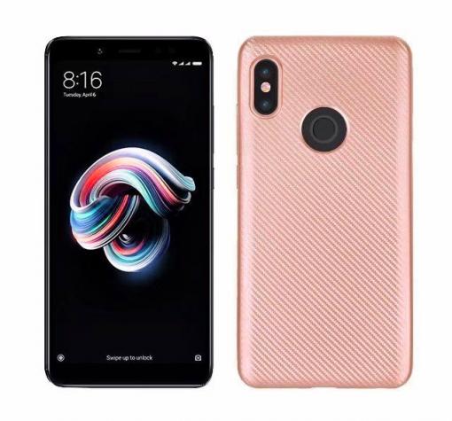 Силиконов калъф / гръб / TPU за Xiaomi RedMi S2 - Rose Gold / Carbon