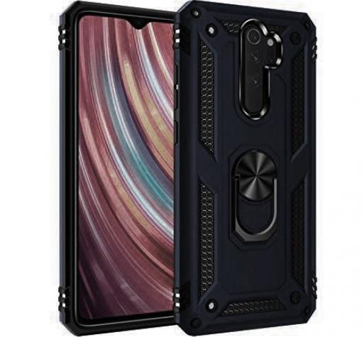 Силиконов гръб Spigen със стойка и магнитно захващане за Xiaomi Redmi Note 8 Pro - черен