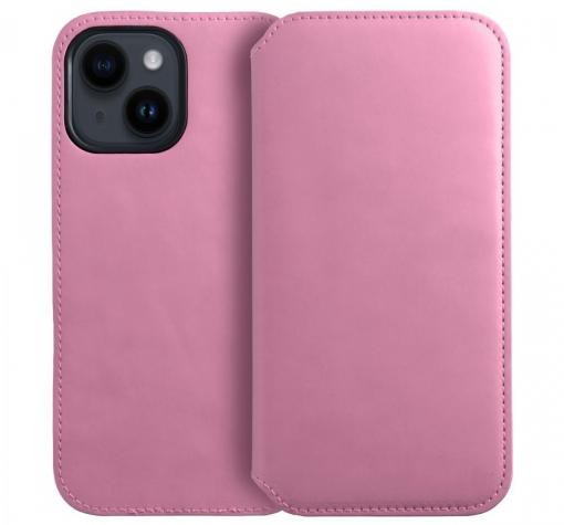Луксозен кожен калъф Flip тефтер със стойка / Dual Pocket book / за Samsung S23 Ultra - розов