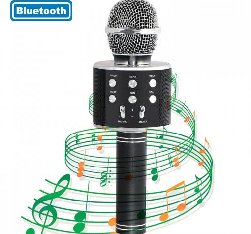 Микрофон / Bluetooth Wireless Microphone Hifi Speaker WS-858 - черен