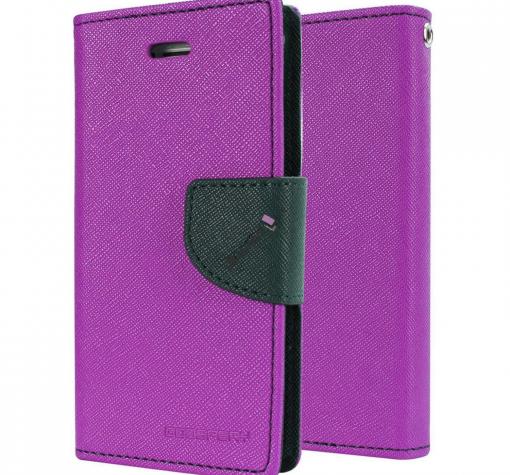 Калъф Flip тефтер Mercury GOOSPERY Fancy Diary със стойка за Huawei Ascend P8 Lite / Huawei P8 Lite - лилав