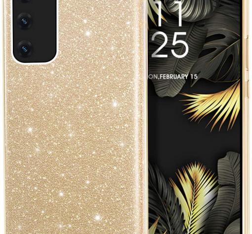 Силиконов калъф / гръб / кейс за Xiaomi 12 5G / 12X 5G - златист / брокат