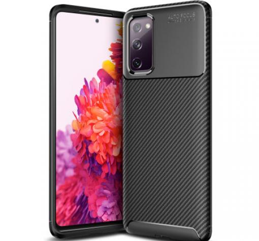 Луксозен силиконов калъф / гръб / TPU Auto Focus за Samsung S20 FE - черен / Carbon