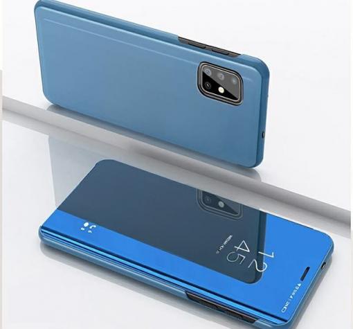 Луксозен калъф Clear View Cover с твърд гръб за Huawei P40 lite - син