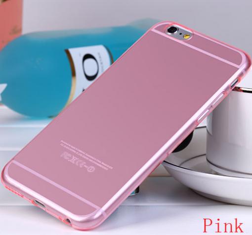 Ултра тънък силиконов калъф / гръб / TPU Ultra Thin за Apple iPhone 6 4.7" - розов / прозрачен