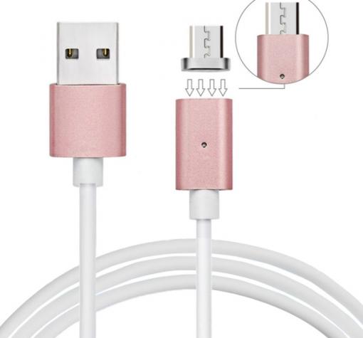 Магнитен USB кабел за Android - Rose Gold