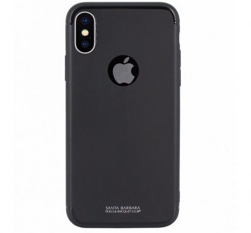 Луксозен твърд гръб със силиконова кант за Apple iPhone X - Santa Barbara Polo Club Knight / RAINBOW