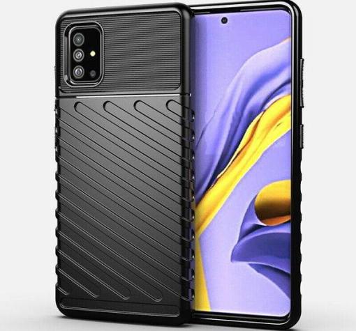 Луксозен силиконов калъф / гръб / TPU Bozzy Rugged за Samsung A51 - черен