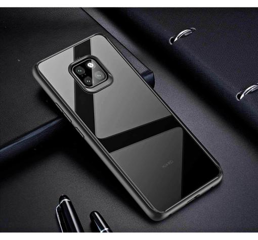 Луксозен гръб TOTU Design Crystal Color Series за Huawei Mate 20 Pro - прозрачен / черен кант