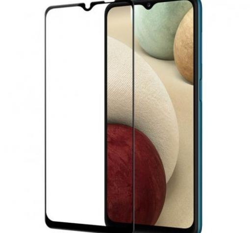 9D full cover Tempered glass Full Glue screen protector Samsung A02s / Извит стъклен скрийн протектор с лепило от вътрешната страна за Samsung A02s - черен