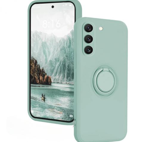 Силиконов твърд гръб TPU кейс / Case Magnetic Finger Ring Car Holder / за Samsung A16 - мента