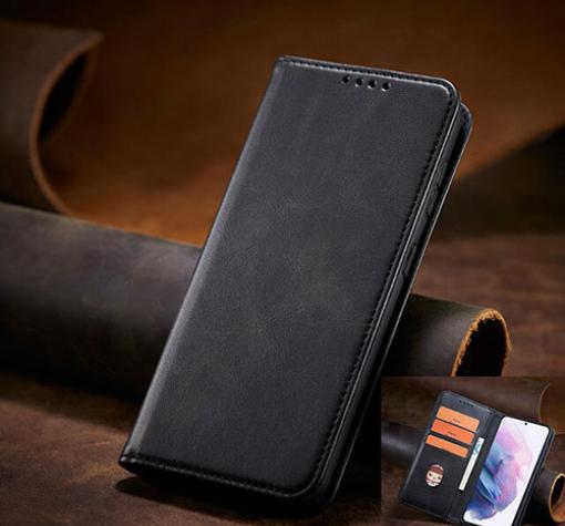 Кожен калъф Flip тефтер Magnetic Book със стойка за Samsung A27 - черен