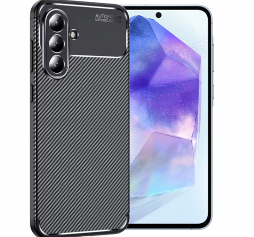 Луксозен силиконов калъф / кейс / TPU Auto Focus за Samsung A56 - черен / Carbon
