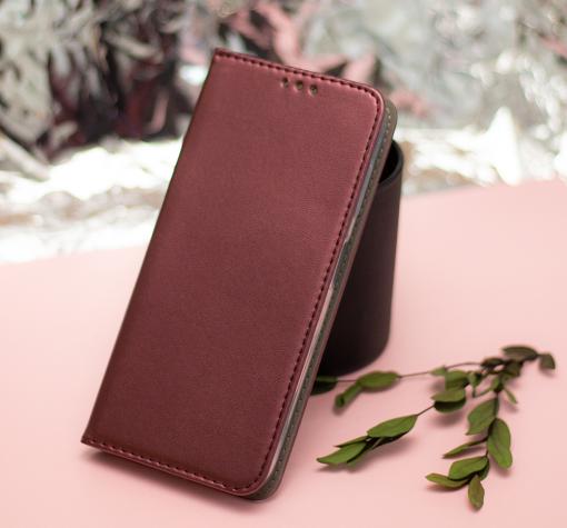 Кожен калъф Flip тефтер Magnet Book със стойка за Motorola Moto Edge 60 Fusion - бордо