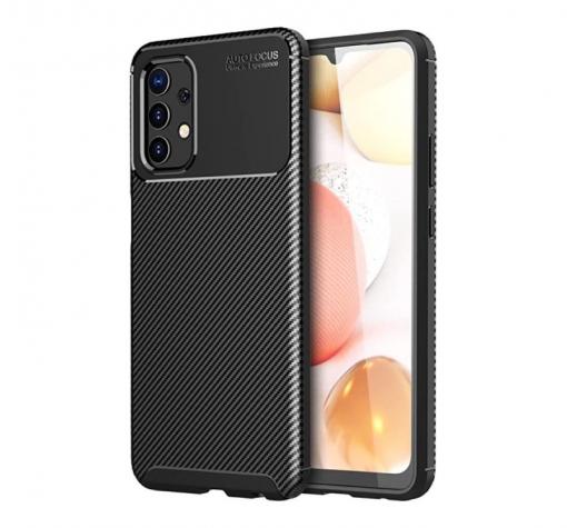 Луксозен силиконов калъф / гръб / TPU кейс Auto Focus за Samsung A33 5G - черен / Carbon