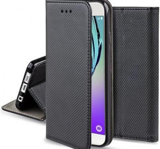 Кожен калъф Flip тефтер Magnet Book със стойка за Honor 600 - черен